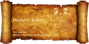 Hechtl Kitti névjegykártya